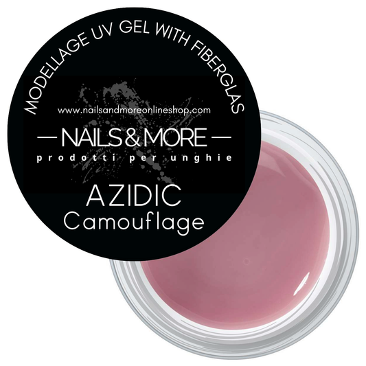 NEW MODELLAGE GEL AZIDIC CAMOUFLAGE WITH FIBERGLAS