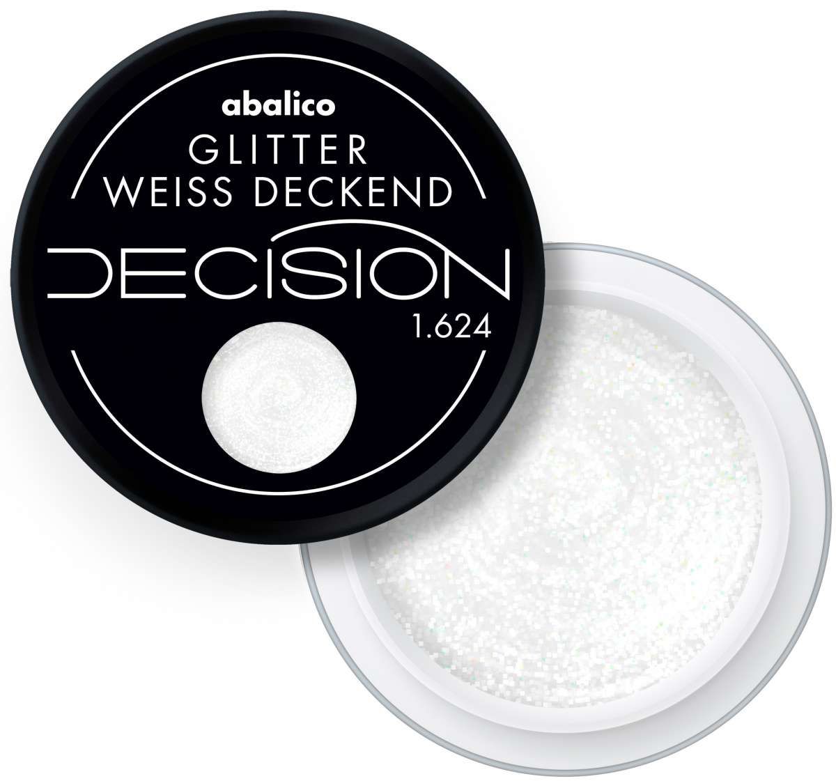 GLITTER WEISS DECKEND