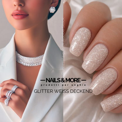 GLITTER WEISS DECKEND