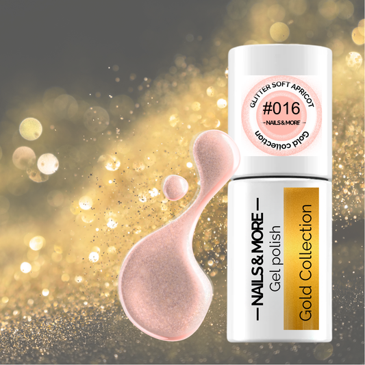 GLITTER SOFT APRICOT #016 GEL POLISH