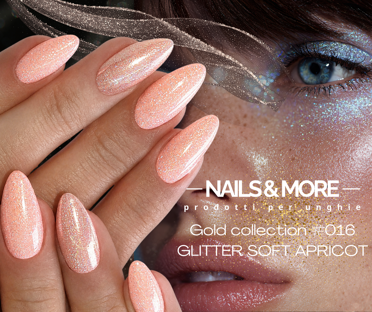 GLITTER SOFT APRICOT #016 GEL POLISH
